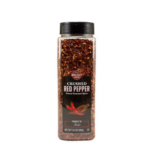 Wellsley Farms crushed red pepper jar with black lid and red pepper flakes, 13.5 oz