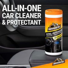 Total interior cleaner and protectant bottle with orange cap