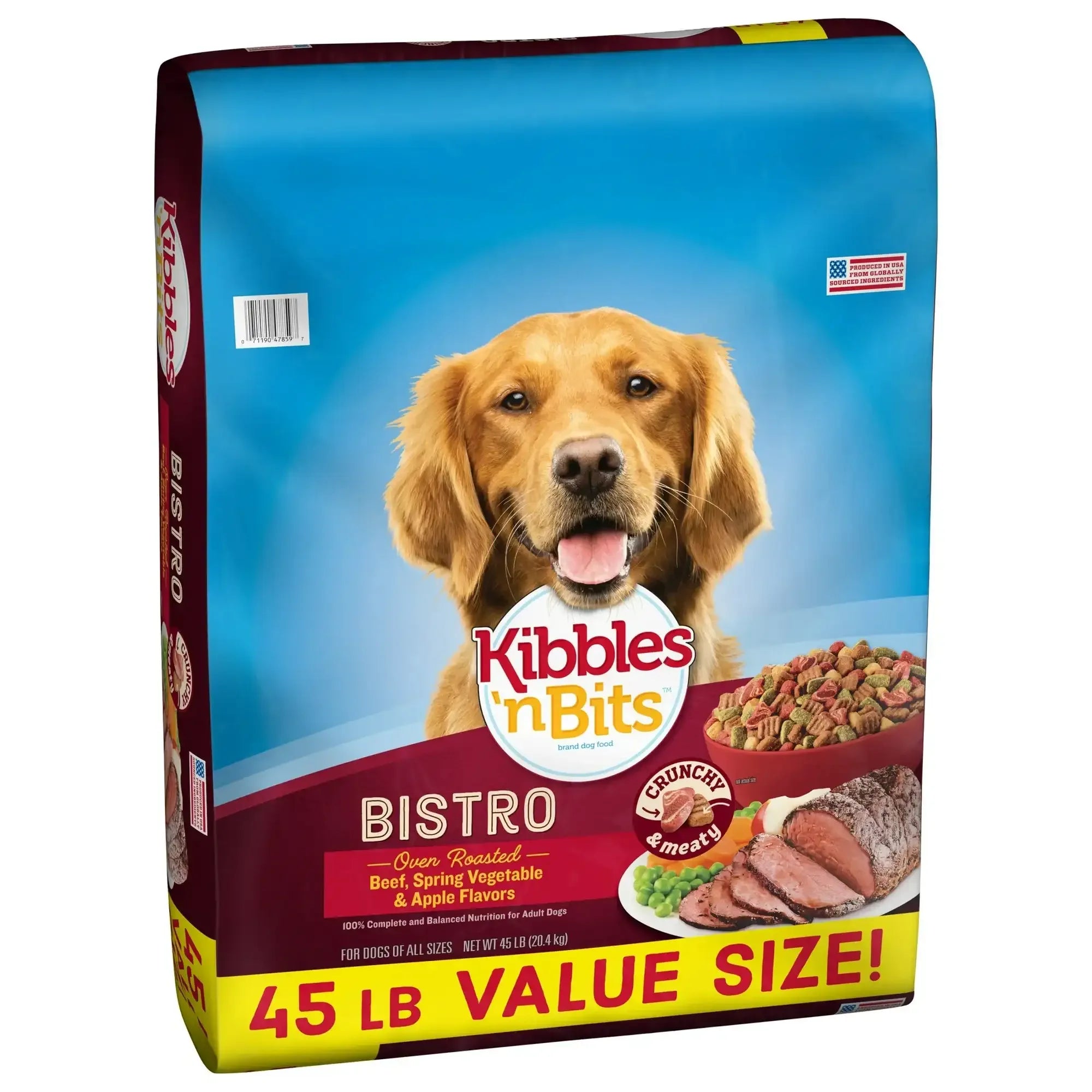 Kibbles 'n Bits Bistro Oven Roasted Beef, Vegetable & Apple Flavors Dry Dog Food - USA MEGA SHOP