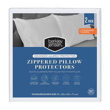 Berkley Jensen Advanced Allergy Zippered Pillow Protector - Standard Queen, 2 pk.