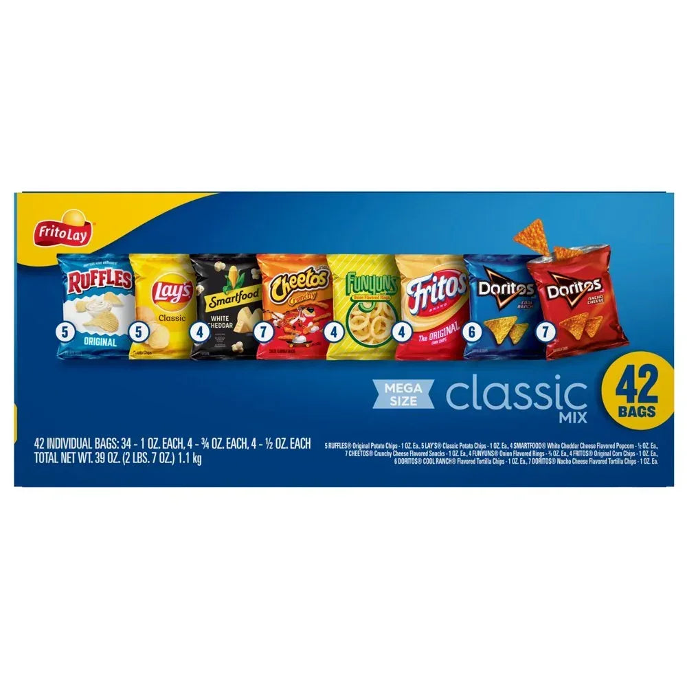 Classic Snack Mix Variety Pack Snack Chips, 42 Count Multipack