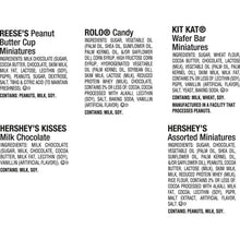 Assorted Easter candy ingredient lists and allergen details on back panel