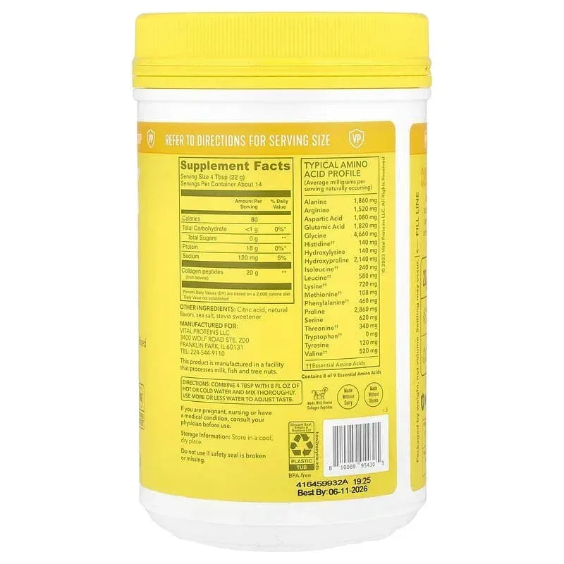 Vital Proteins, Collagen Peptides, Unflavored, 20 oz (567 g)