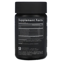 Omega-3 fish oil softgel bottle with Supplement Facts label on back