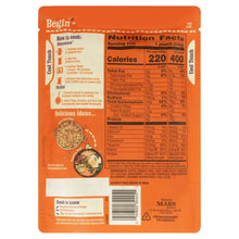Uncle Ben's Ready Rice basmati back label with nutrition facts and directions.
