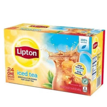 Lipton iced tea carton side view, 24 gallon-size bag box