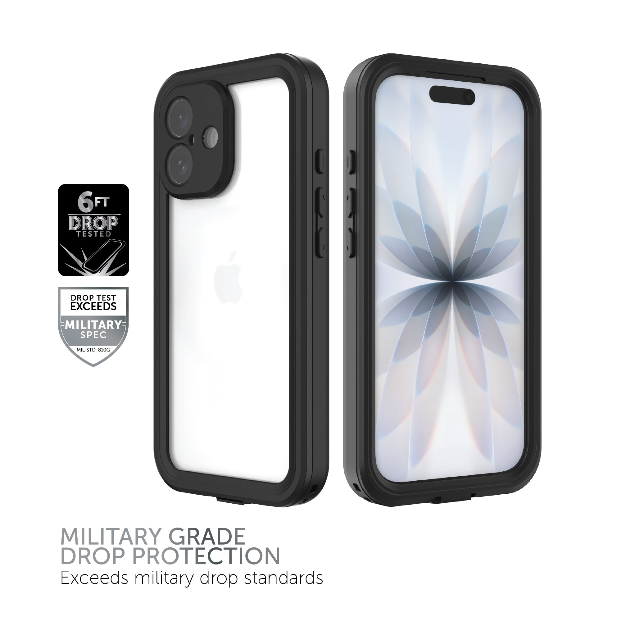 Body Glove Tidal Waterproof Phone Case for iPhone 17 - Black/Clear