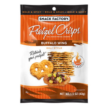 Snack Factory Buffalo Wing Pretzel Crisps bag, 1.5 oz.