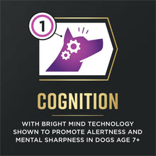 Cognition graphic with bright mind technology, dog age 7+ label