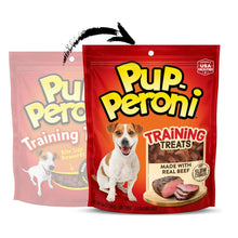 Dog training treat pouch set with slow-cooked real beef, 5.6 oz each