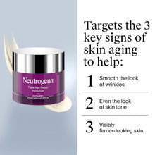 Neutrogena Triple Age Repair face moisturizer jar with cream swirl and silver cap