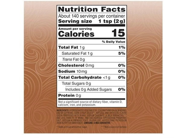 Coffee-mate Sugar Free Creamy Chocolate Powdered Coffee Creamer, 10.2 Ounce