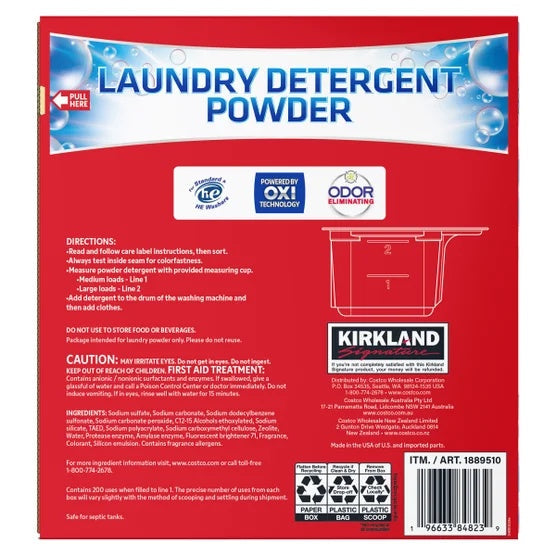 Kirkland Signature Powder Laundry Detergent, 200 Loads, 348.8 oz