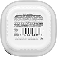 Cesar Home Delights Slow Cooked Chicken And Vegetables Wet Dog Food, 3.5 Oz Tray