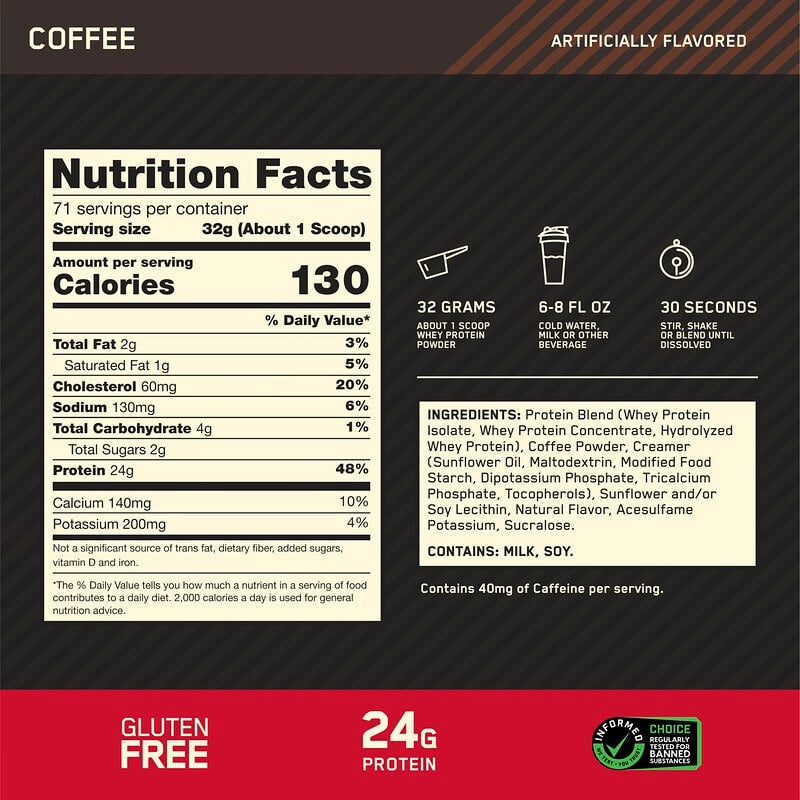 Optimum Nutrition, Gold Standard® 100% Whey Protein, Double Rich Chocolate, 1.98 lb (899 g)