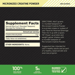 Optimum Nutrition, Micronized Creatine Powder, Unflavored, 10.58 oz (300 g)