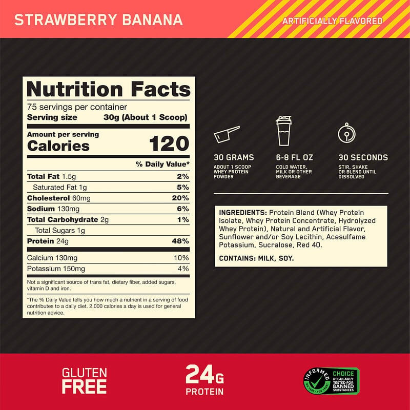 Optimum Nutrition, Gold Standard® 100% Whey Protein, Double Rich Chocolate, 1.98 lb (899 g)