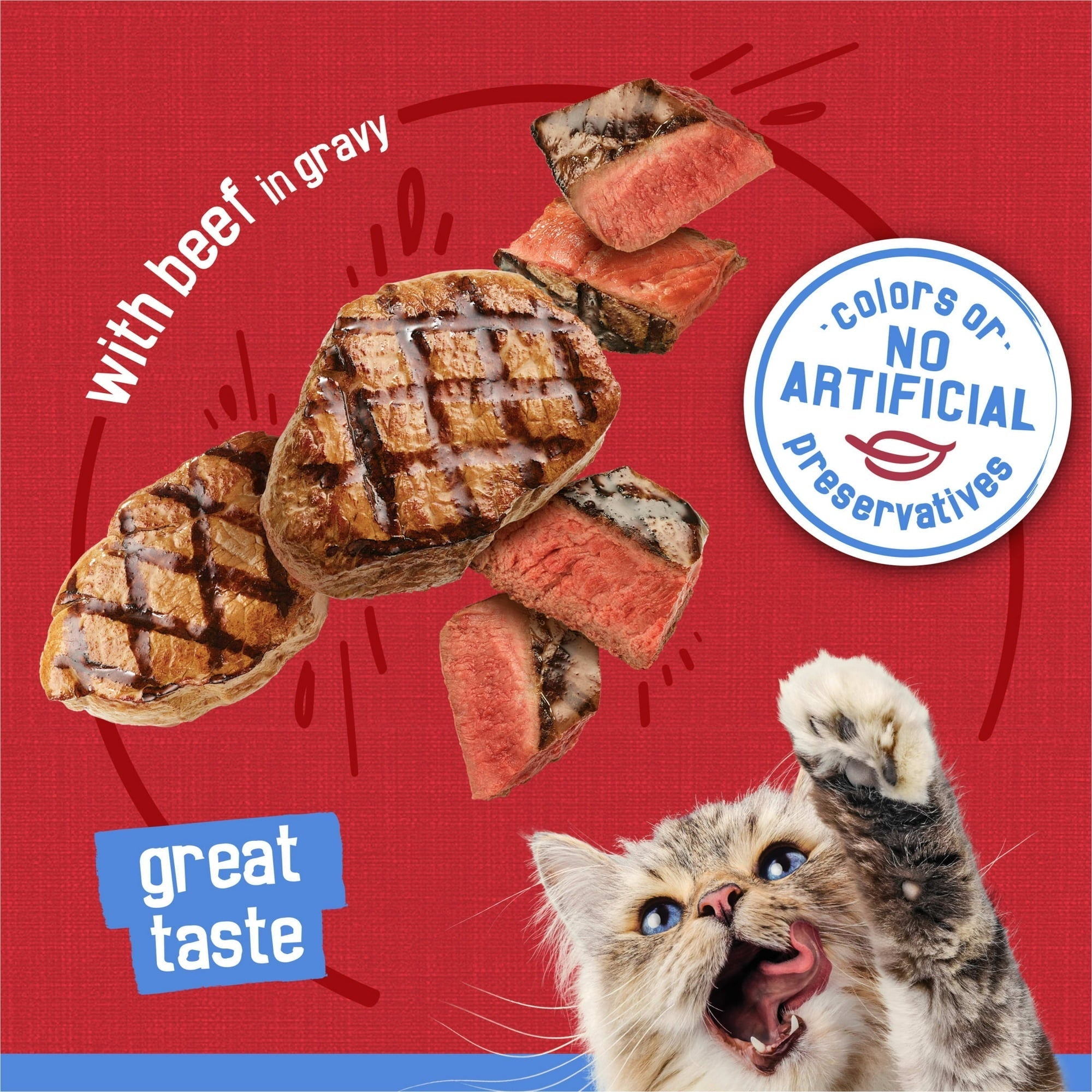 Purina Friskies Shreds, Beef in Gravy, Wet Cat Food, 5.5 oz Can
