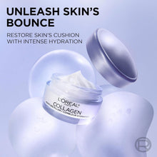 L’Oreal Paris Collagen moisture filler moisturizer jar with open lid
