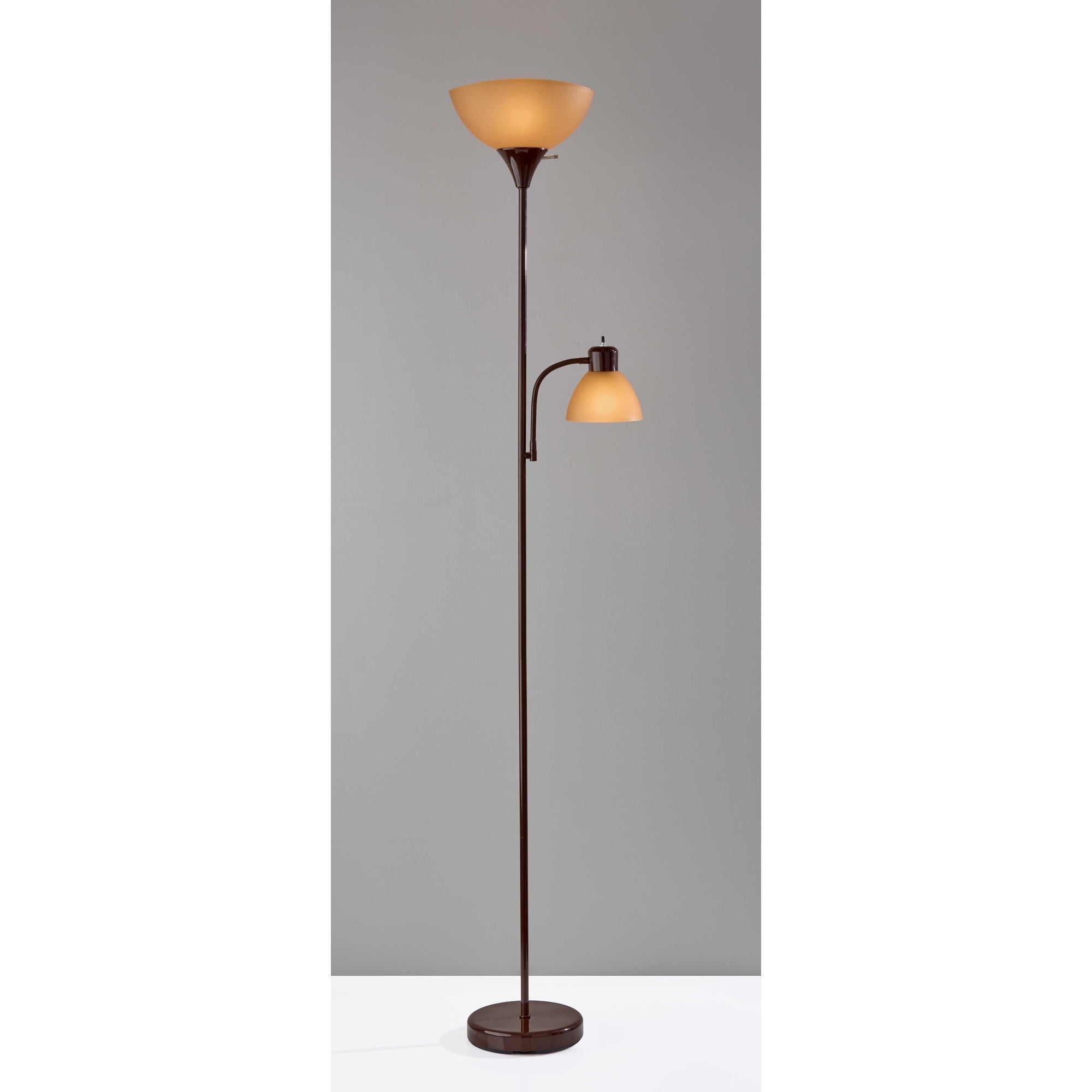 Mainstays 72" Black Combo Floor Lamp with Modern Reading Lamp