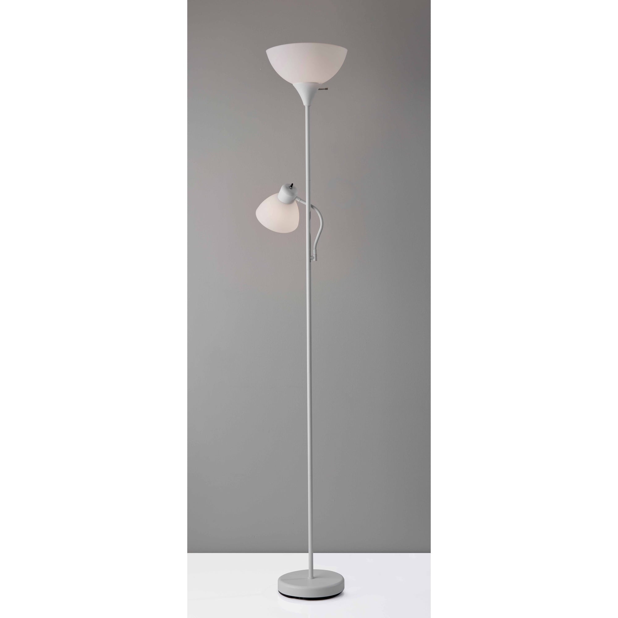 Mainstays 72" Black Combo Floor Lamp with Modern Reading Lamp