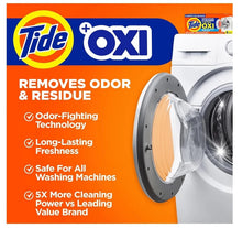 Tide Oxi washing machine cleaner box with odor and residue removal