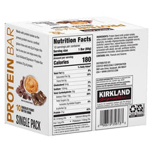 Protein bar carton side panel with Nutrition Facts for chocolate peanut butter chunk