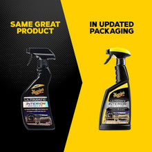 Meguiar's Ultimate Interior Detailer spray bottle, black with yellow trigger, updated packaging