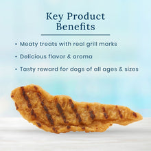 Ridged grilled-style dog treat piece