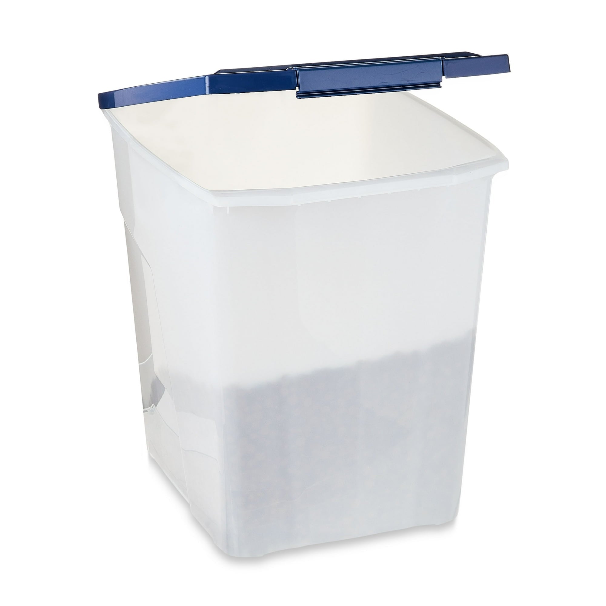 Vibrant Life Wheeled 1-Piece Dog Food Storage Pail with Pet Food Storage Container, Clear, (1 Pack)