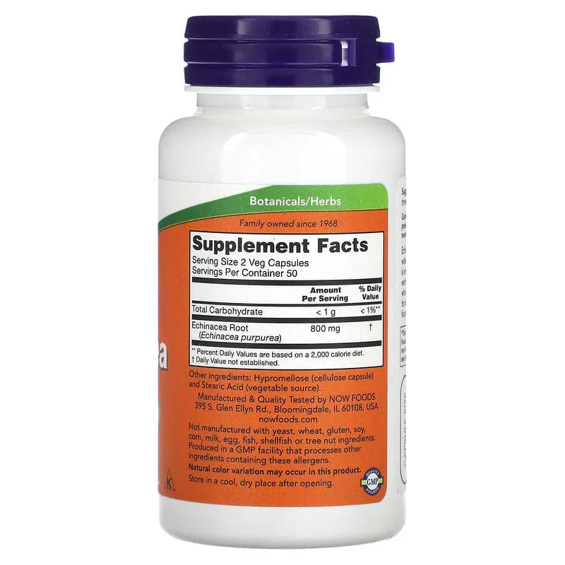 NOW Foods, Echinacea, 400 mg, Veg Capsules