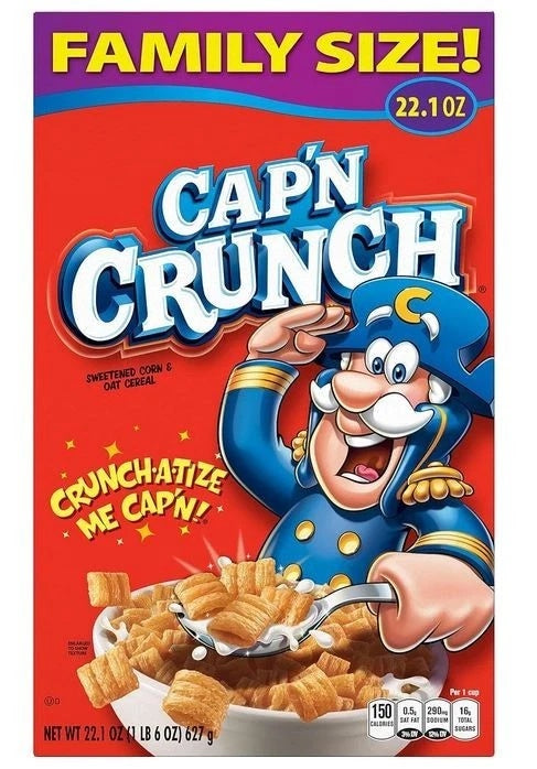 Cap'n Crunch Cereal, Original, 22.1oz Box
