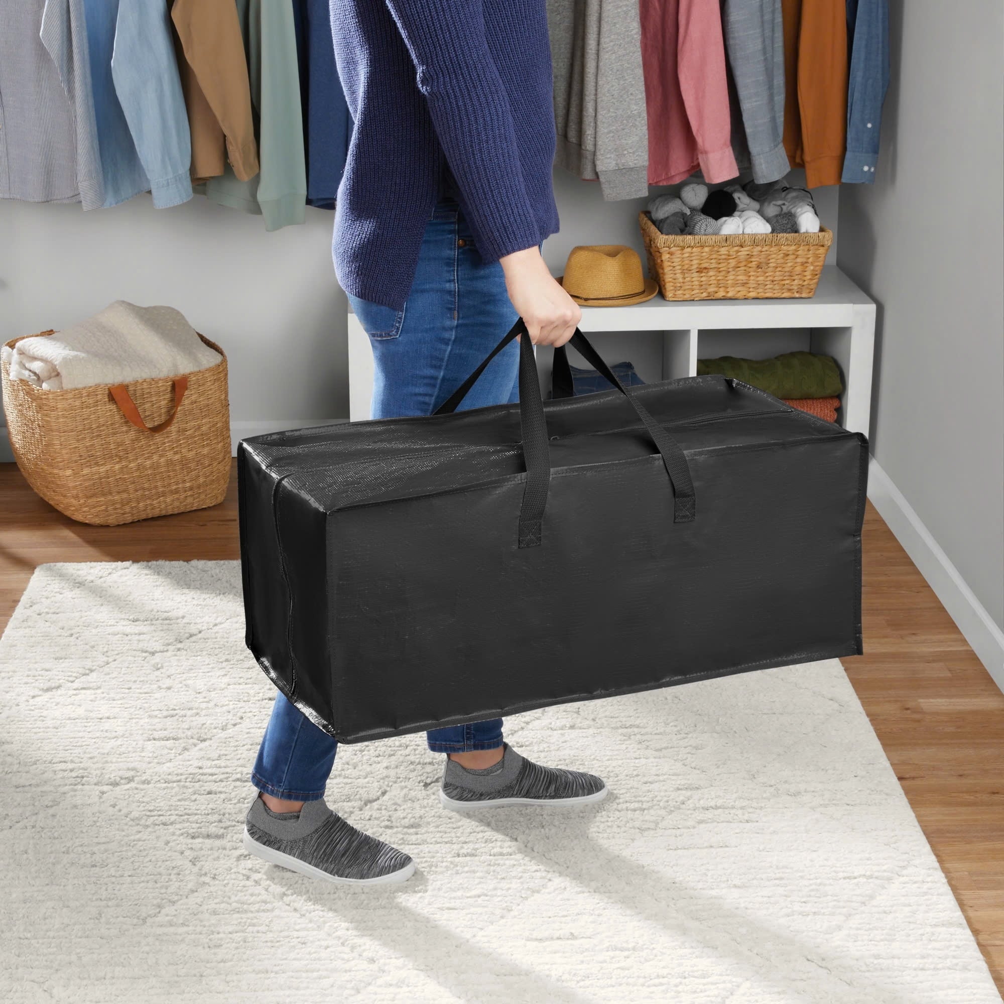 Mainstays Heavy Duty Storage and Moving Bag, Clear, 20 Gallon, 2 Pack