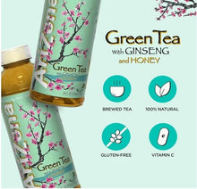 Arizona Green Tea bottles, Green Tea with Ginseng and Honey label