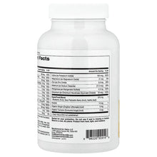 Multivitamin bottle back with Supplement Facts list and barcode on white container