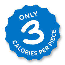 Dog training treats 3 colories per piece badge icon.