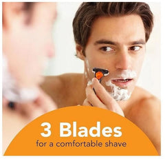 BIC Comfort 3 razor refill cartridges featuring 3 blades for a comfortable shave