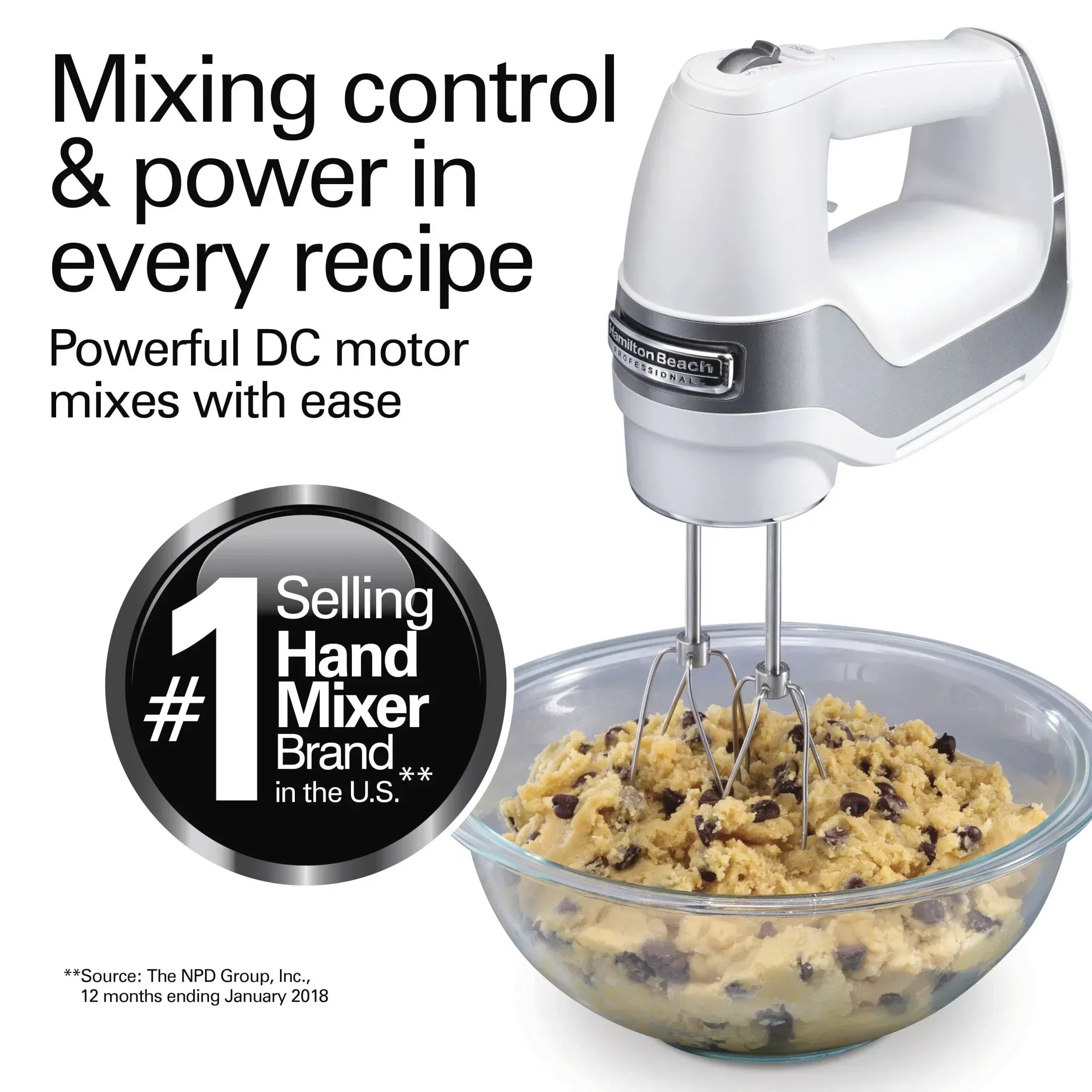 Hamilton Beach Professional 5-Speed Electric Hand Mixer with Slow Start & QuickBurst Technology, Mixer for Kitchen - USA MEGA SHOP