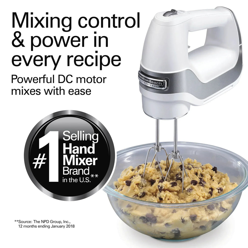 Hamilton Beach Professional 5-Speed Electric Hand Mixer with Slow Start & QuickBurst Technology, Mixer for Kitchen - USA MEGA SHOP