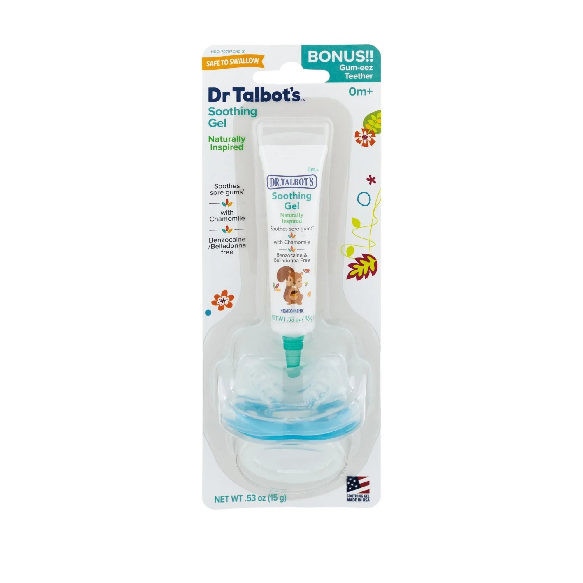 Dr. Talbot's Soothing Gel and Gum-eez Teether for Teething Infants, 0.53 oz Gel - USA MEGA SHOP