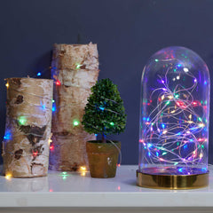 Mainstays Battery-Operated Indoor 50-Count LED Multi-Color Wire Lights, with 8 Lighting Modes