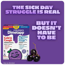 Children's Dimetapp cold & cough value pack boxes with nighttime label and grape graphic