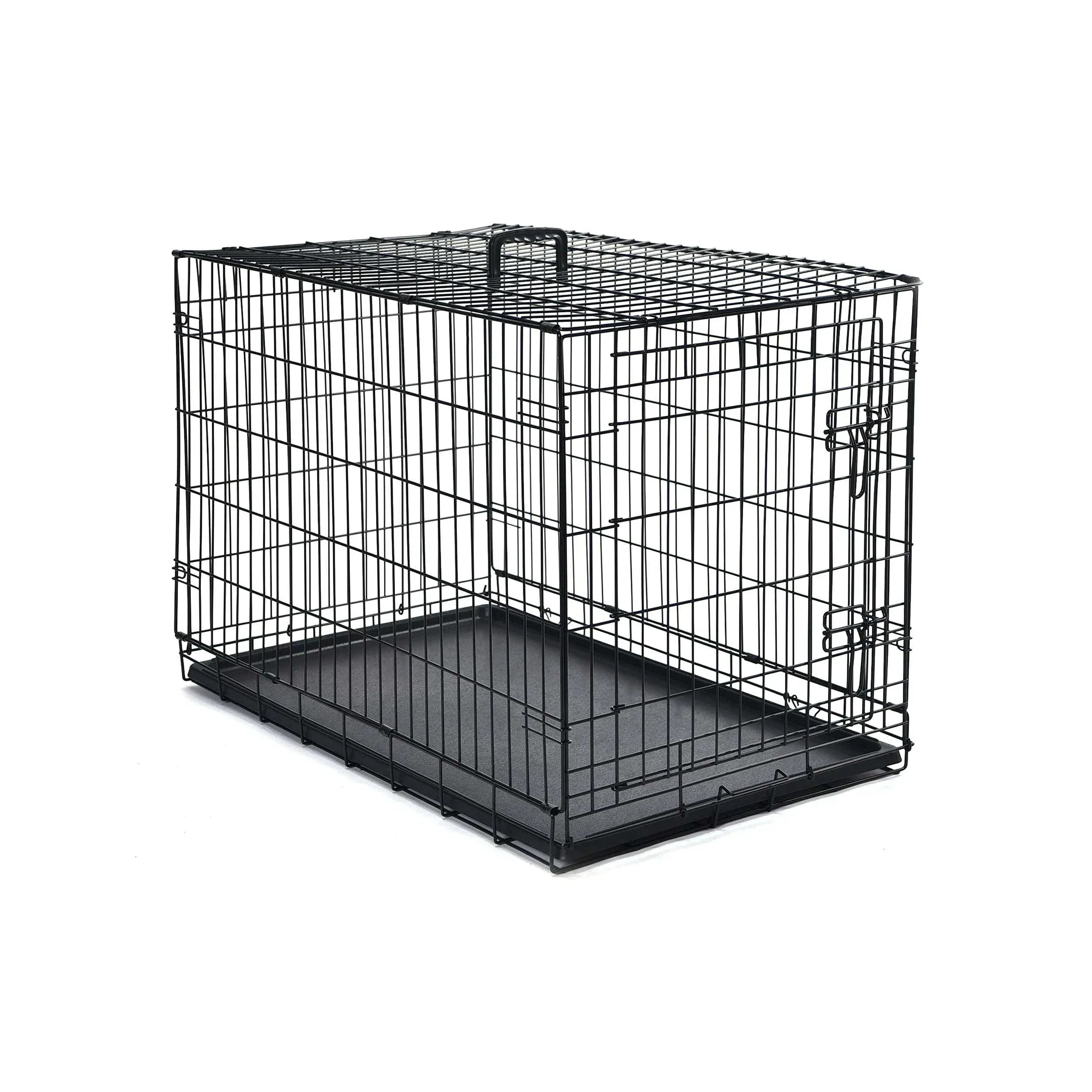 Max & Marlow Single-Door Dog Crate, Foldable Metal Wire Kennel, Portable, Tray and Divider Included, 30" x 19" x 21.5"