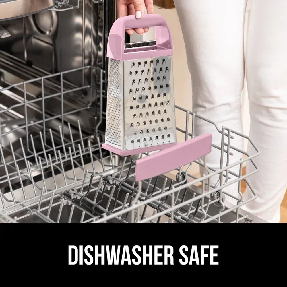 GORILLA GRIP Cheese Grater, BPA Free Stainless Steel Box Graters, Cheeses and Veggie Shredder