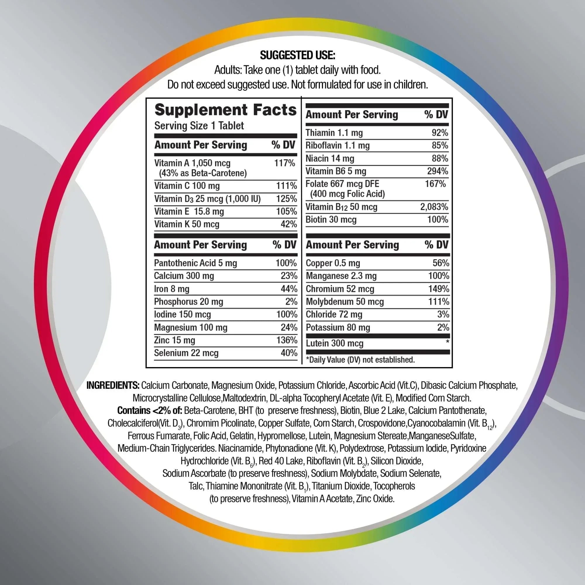 Centrum Silver Womens 50 Plus Multivitamin With Vitamin B, C, D3 & E, 65 Count - USA MEGA SHOP