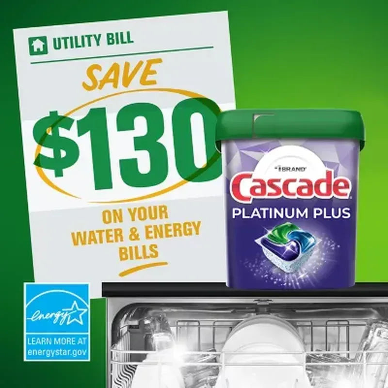 Cascade Platinum plus Actionpacs Dishwasher Detergent Pacs, Fresh Scent (81 Ct.)