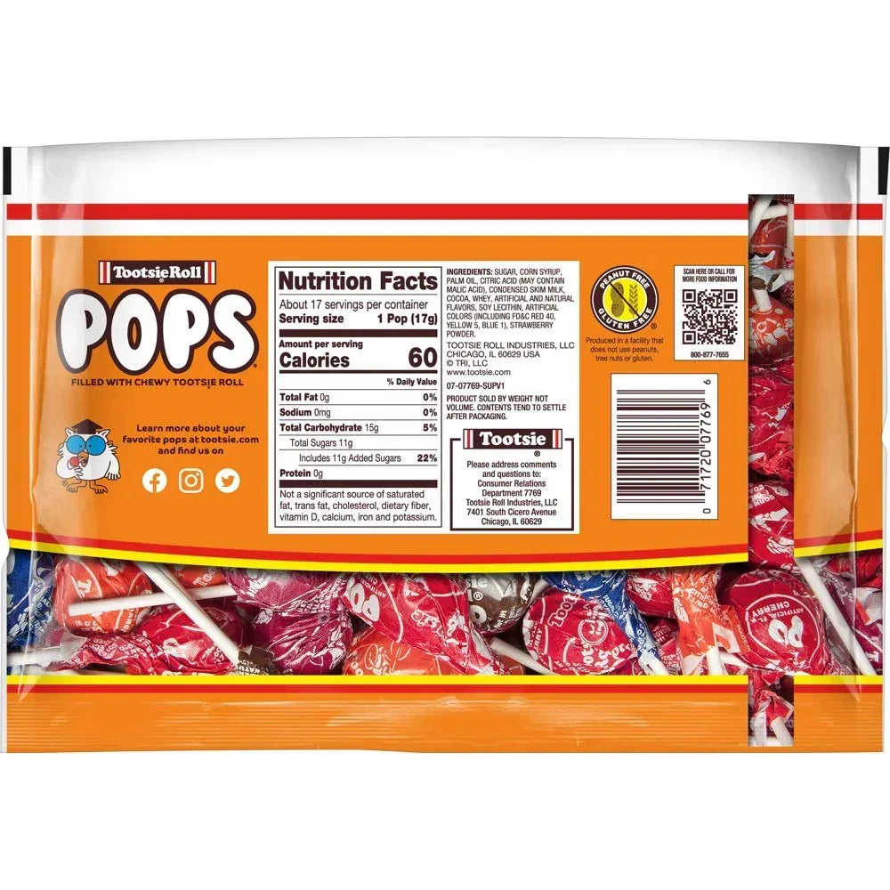 Tootsie Pops Assorted Flavors, 10.12 Oz