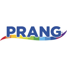 PRANG logo on a colorful banner for the mixed media journal cover.