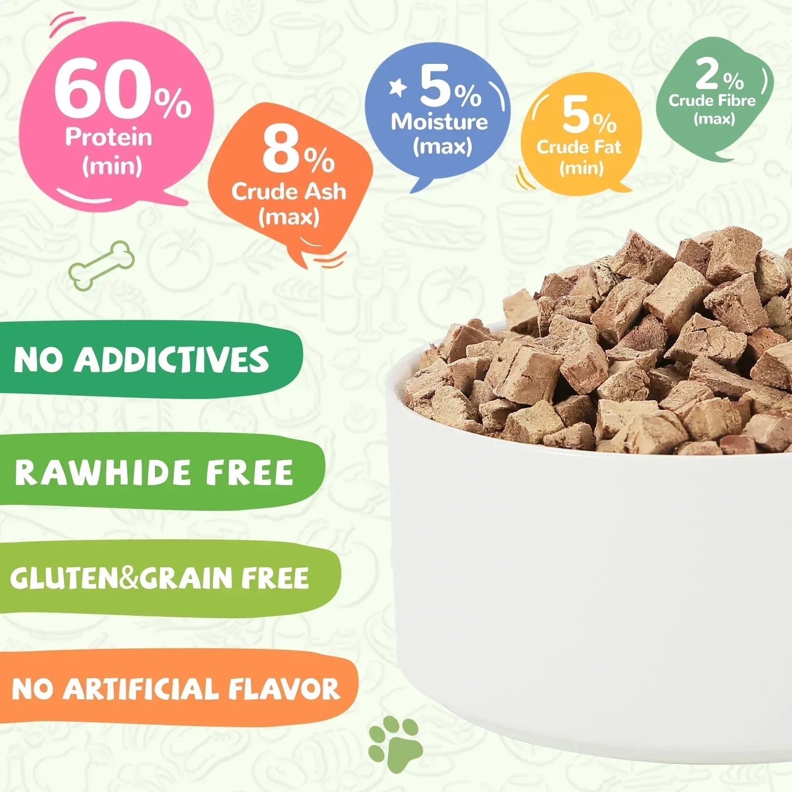 PAWUP Chicken Liver Freeze Dried Dog and Cat Treats, Single Ingredient, Grain Free, No Additives, High Protein Dog Toppers for Training, 4.6oz - USA MEGA SHOP