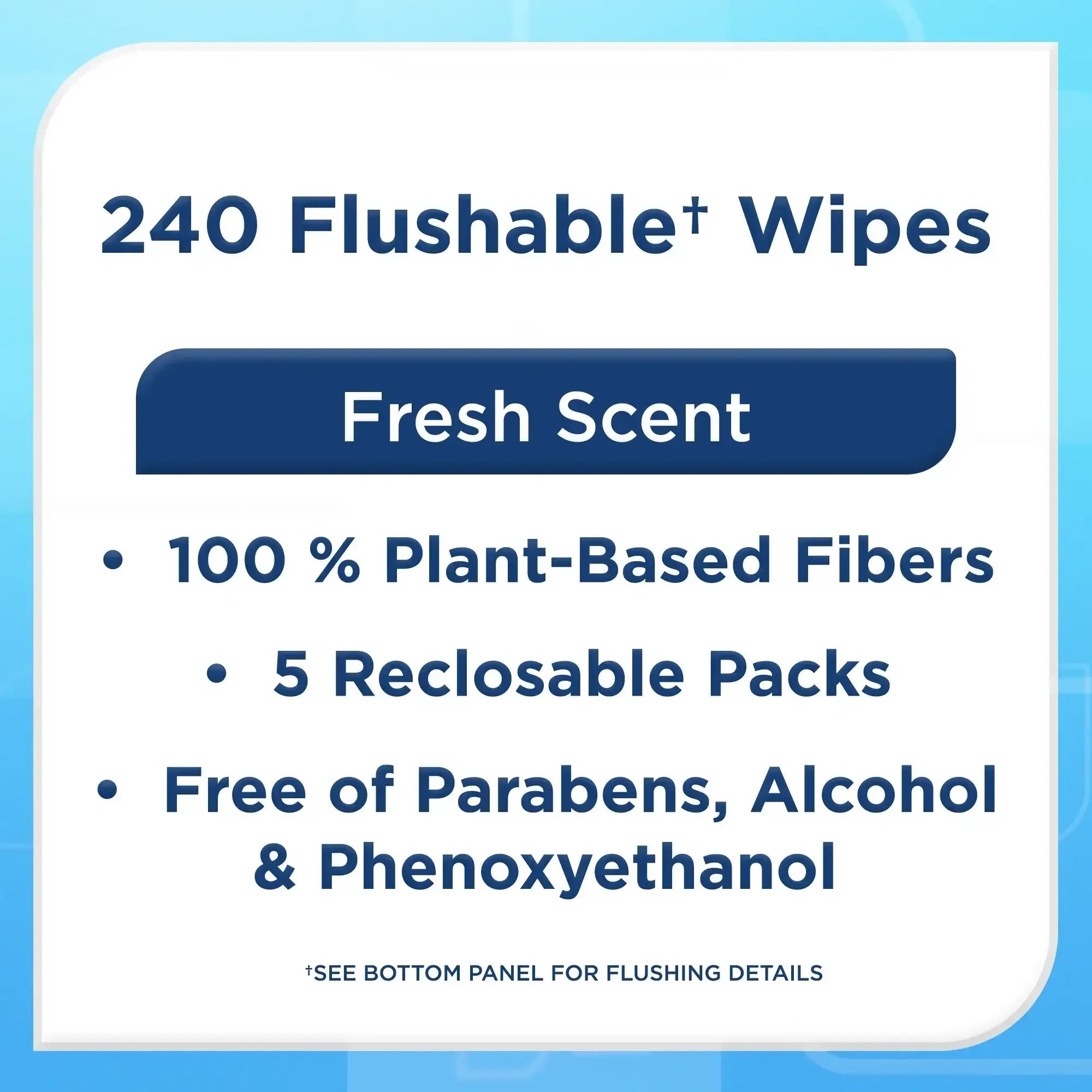 Equate Flushable Wet Wipes, Fresh Scent, 240 Wipes (5 Pack), Compare to Cottonelle - USA MEGA SHOP